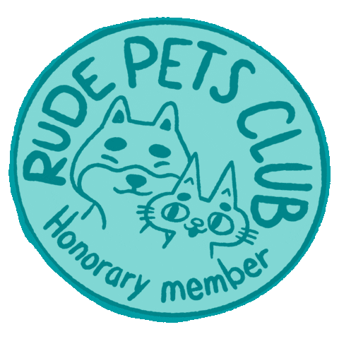 Cat Dog Sticker by rudepetsclub