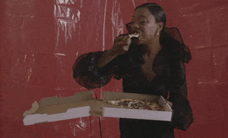 chow down pizza GIF by Nylon