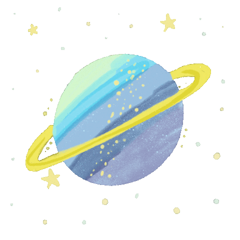 Outer Space Illustration Sticker
