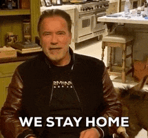 Stay Home Arnold Schwarzenegger GIF by GIPHY News