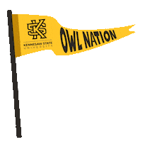 Owls College Colors Sticker by Kennesaw State University