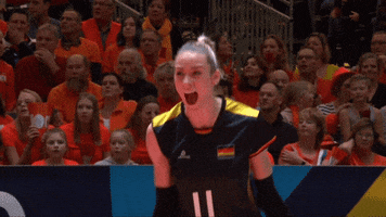 Celebration Win GIF by CEV - European Volleyball