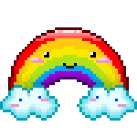 Pixel Rainbow Sticker