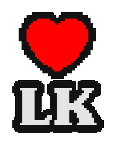 8 Bit Heart Sticker by Loren Kramar