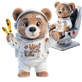 Teddy Bears Astronaut Sticker