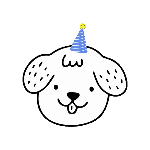 Birthday Pawty Sticker by Po by Kylo + Rey