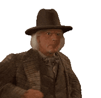 Doc Brown Hat Sticker by Back to the Future Trilogy