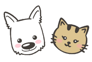 Cat Dog Sticker by takaramono