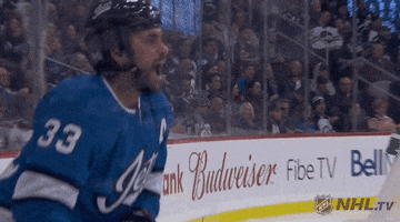 yelling dustin byfuglien GIF by NHL