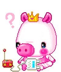 pink pig Sticker