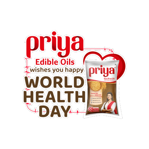 Rice Bran Oil World Health Day Sticker by Priya Oils