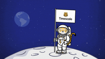 timescaledb space moon flag tiger GIF