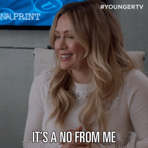 Nothankyou No GIF by YoungerTV - Find & Share on GIPHY