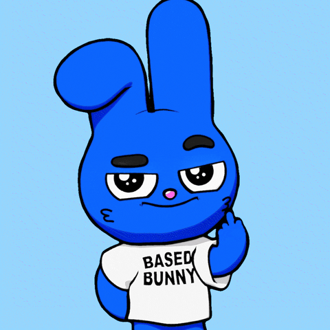 Basedbunny bunny middle finger arrogant coinbase GIF