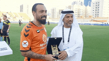 receiving gold medal GIF by The Arabian Gulf League