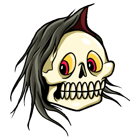 Skull Reaper Sticker by El Mutante