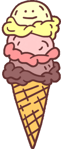 Happy Ice Cream Sticker by helenejeanbon