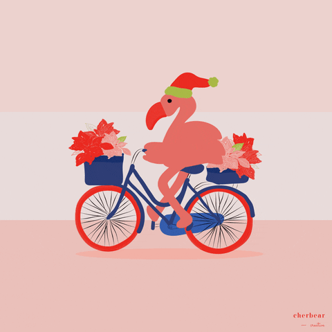 Christmas Bicycle GIF