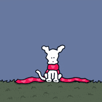 Wind Scarf GIF by Chippy the Dog