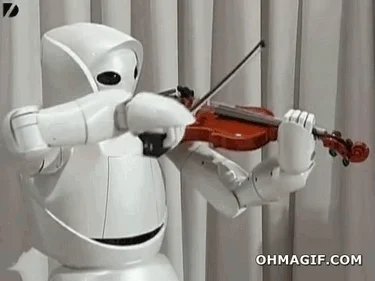Robot Violin GIF