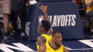 indiana pacers celebration GIF by NBA