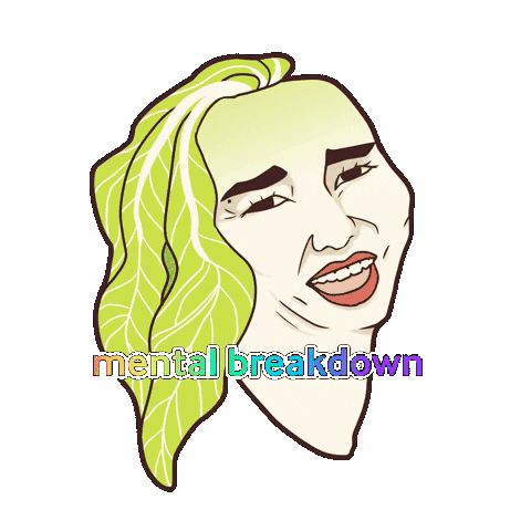 Meme Mental Breakdown Sticker