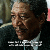 morgan freeman how can a person grow up with all this around them GIF