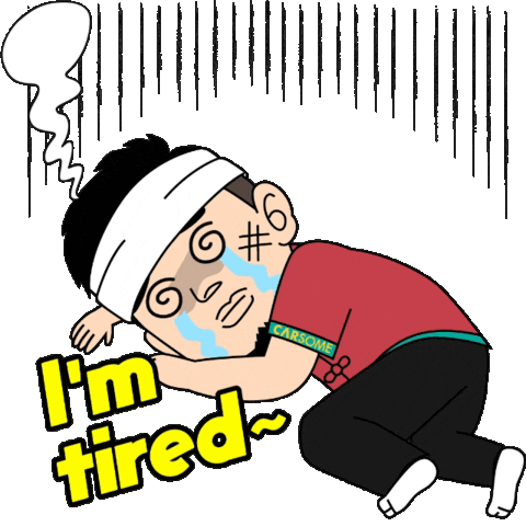 Tired Chinese New Year Sticker by CARSOMEMY