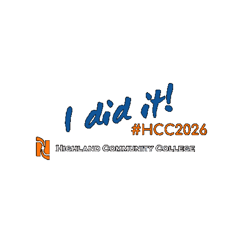 Graduation Hcc Sticker by Highland Community College
