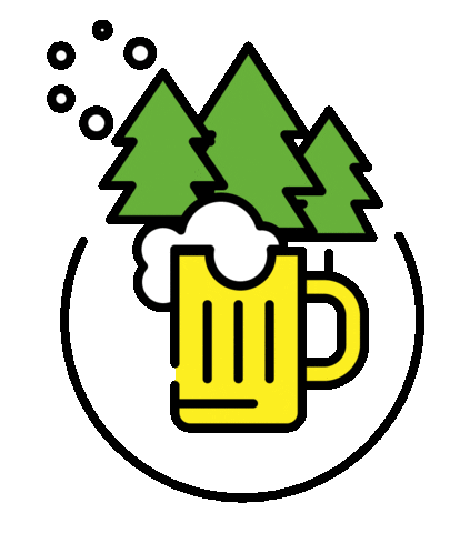 Friends Beer Sticker by Three Seasons Bike