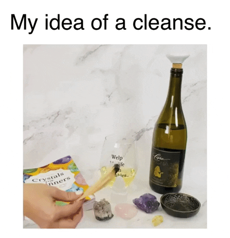 LeahVanDale wine drinks happy hour crystals GIF