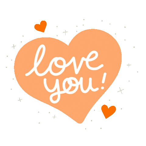 I Love You Heart Sticker by Just Peachy Comic