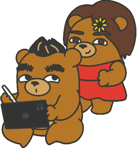 Couple Bear Sticker by maludbear