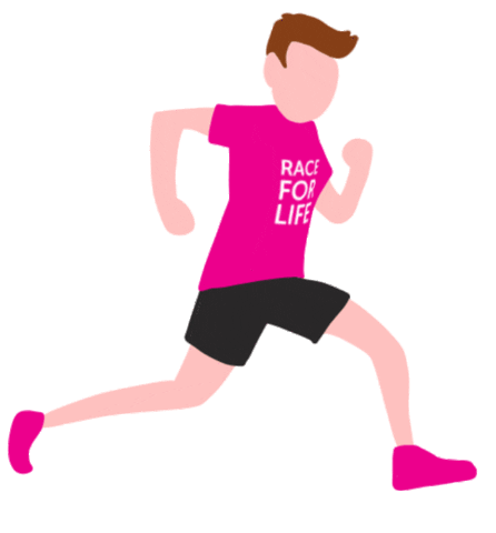 Pink Running Sticker by Cancer Research UK Race for Life