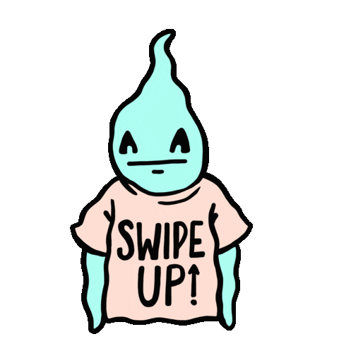 Swipe Up T-Shirt Sticker by Vardagen
