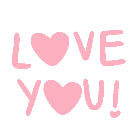 Love You Hearts Sticker by Kawanimals