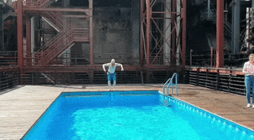potteinander jump pool splash bomb GIF