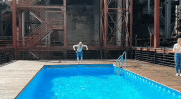 potteinander jump pool splash bomb GIF