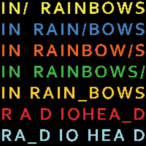 in rainbows radiohead GIF