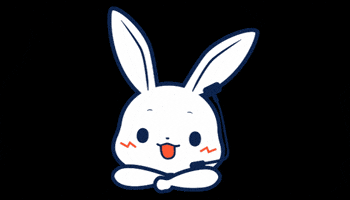 うさぎ おはよう GIF by BEAUTY GARAGE