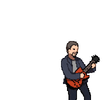 Pixel Rock Sticker by jaspergrossmann