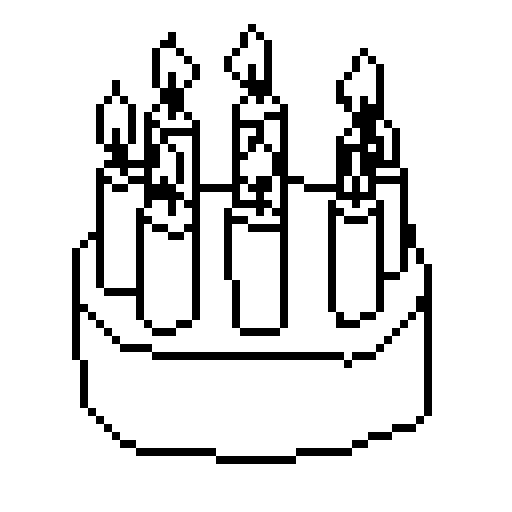 Birthday Cake Pixel Sticker by Michael Frei