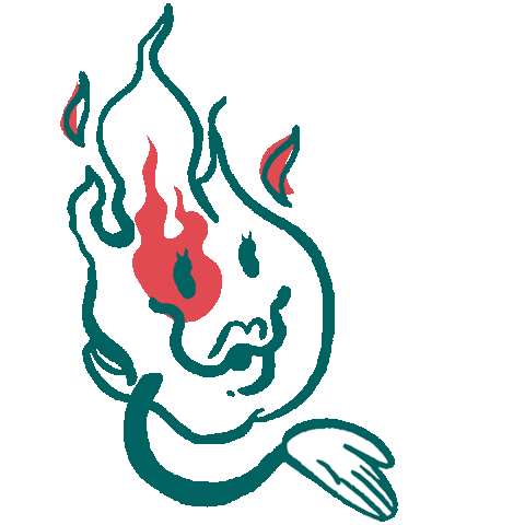 Fire Kiss Sticker by Santi's Singapore