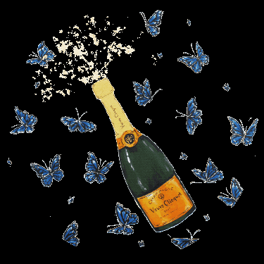 corabgallery champagne butterfly bubble bubbles GIF