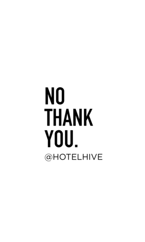 No Thank You Sticker by Hotel Hive