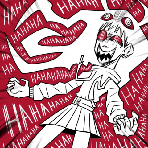 Eve Laughing GIF