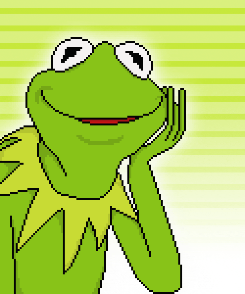 kermit the frog pixel GIF