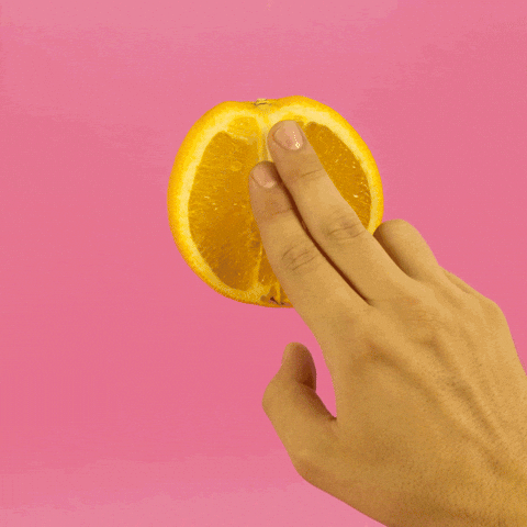 Joan Kamberaj food sex orange finger GIF