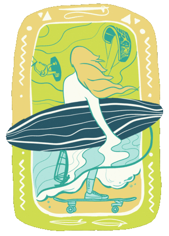 Surfing Sticker