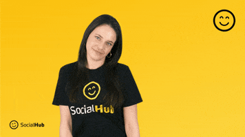 SocialHub happy smile yellow wink GIF